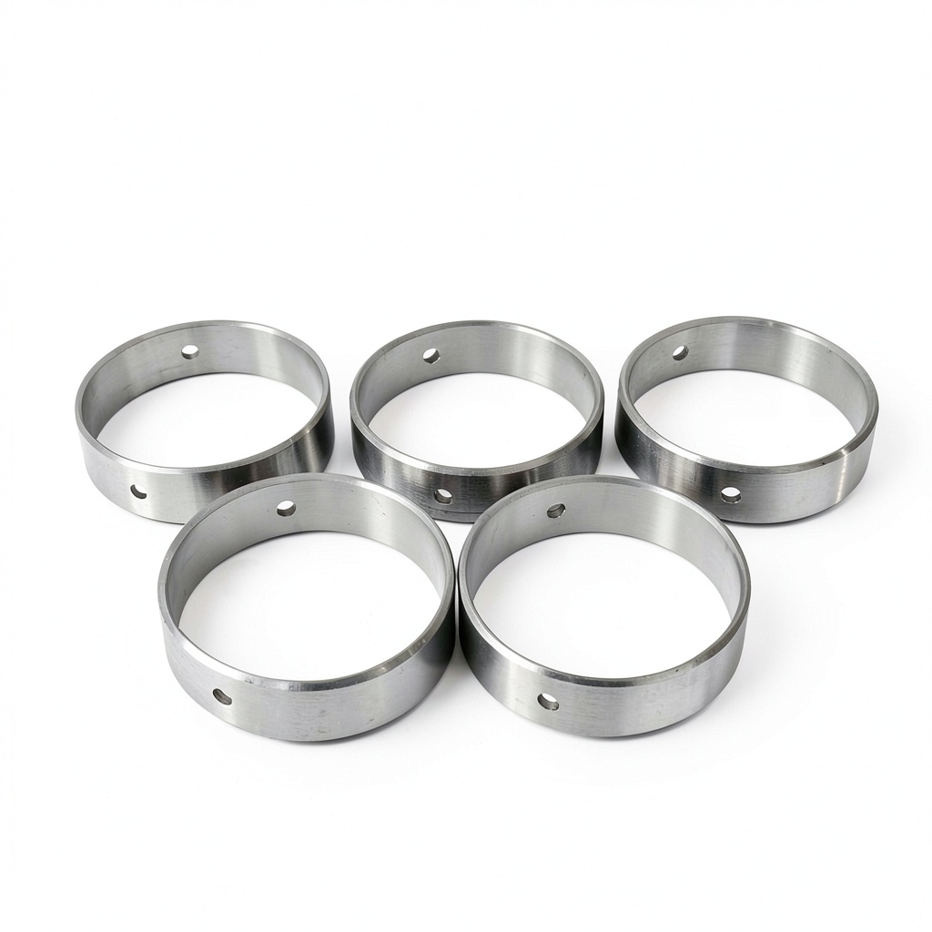 Installing Camshaft Bearing Set GUYAOYI Alloy for LS Engines on a wooden workbench