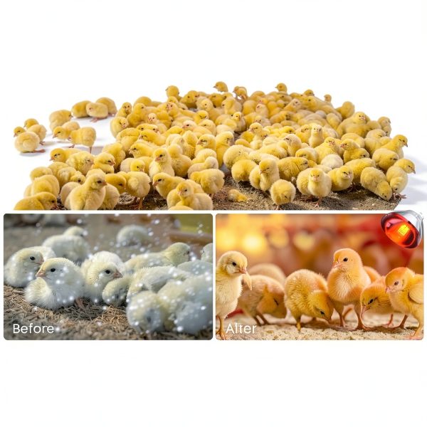 Infrared Heat Lamp Bulb for Chickens Red Heat Lamp Flood Light Heat Lamp Bulb 150 W Heating Bulbs for Brooder Coops Pets Chicks Reptiles Food Service (1 Pack)-2