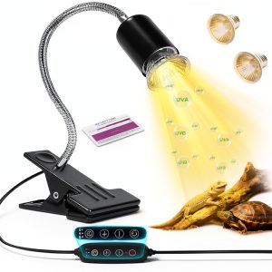 Reptile Heat Lamp Turtle Light wondrokey Ceramic Socket Timer Dimmer-0
