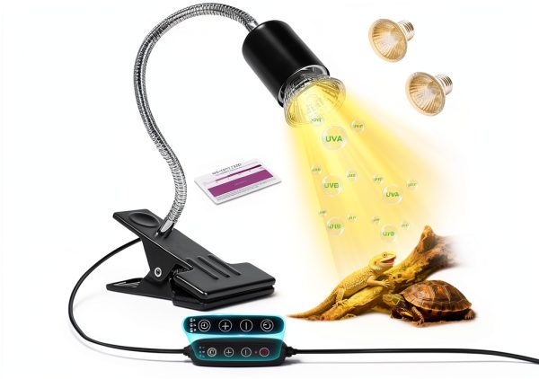 Reptile Heat Lamp Turtle Light wondrokey Ceramic Socket Timer Dimmer-0